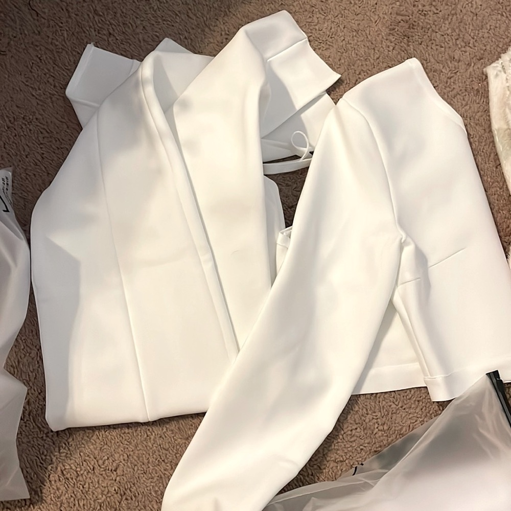 Fashionnova bandage pant set white never worn